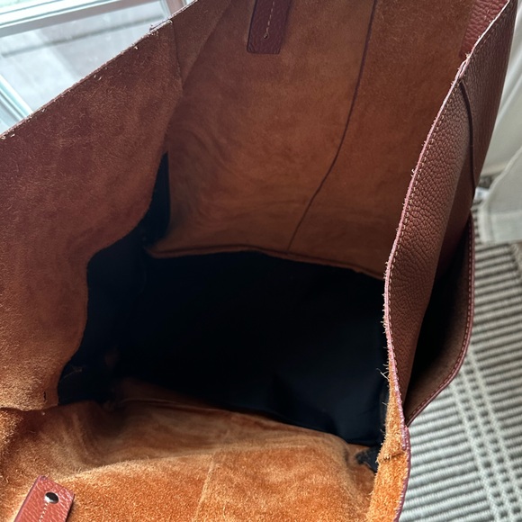 Genuine Leather Brown Tote - Picture 3 of 15